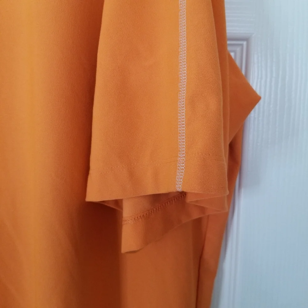 Nike‎ Golf Fit Dry Orange Polo Short Sleeve Shirt Size: XXL